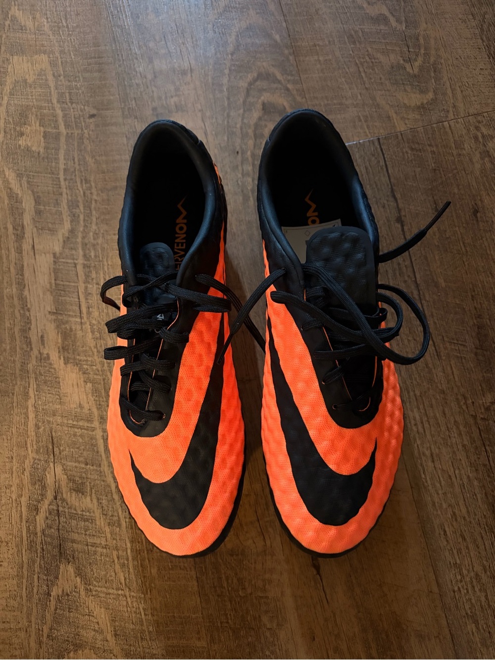 Brand New Nike Men’s Hypervenom Phantom FG Soccer Cleats - Black/Orange